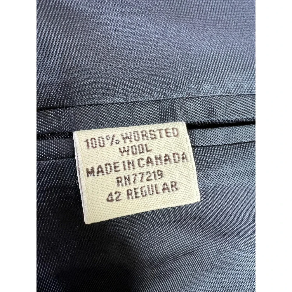 Pronto Uomo Blazer Mens 42 Regular Navy Reda Super 110s Wool 3 Button Sport Coat